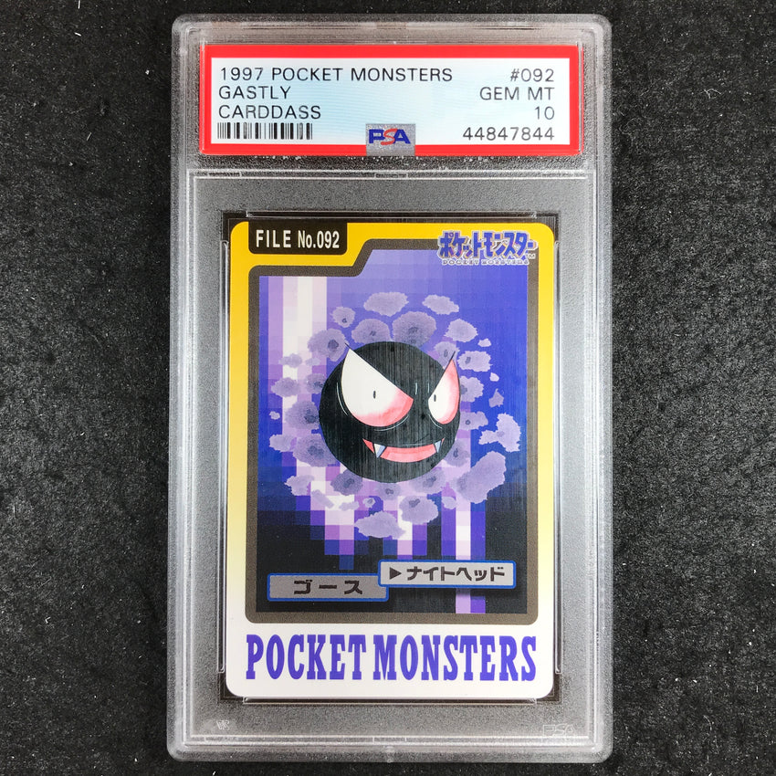 PSA 10 Gastly - #092 - 1997 Pocket Monsters Carddass Pokemon 844-Cherry Collectables