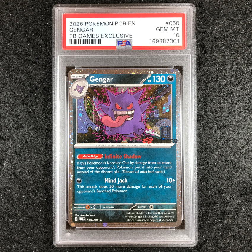 PSA 10 Gengar - 050/088 - Pokemon EB Games Promo 001-Cherry Collectables