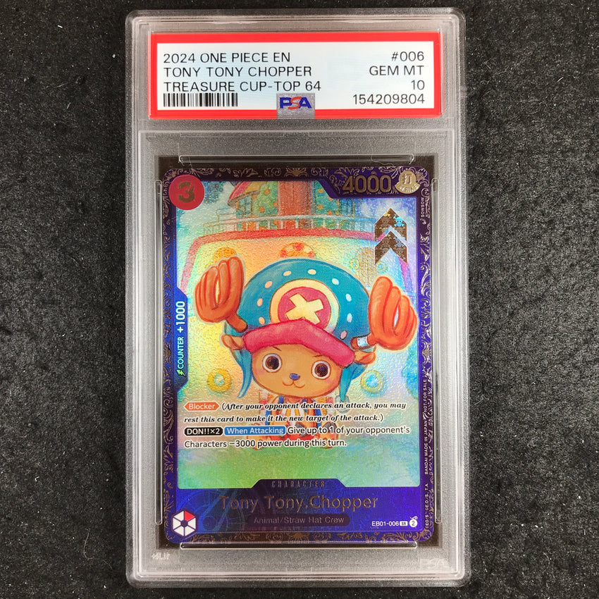 PSA 10 Tony Tony Chopper - EB01-006 - One Piece 2024 Treasure Cup Top 64 Promo 804-Cherry Collectables