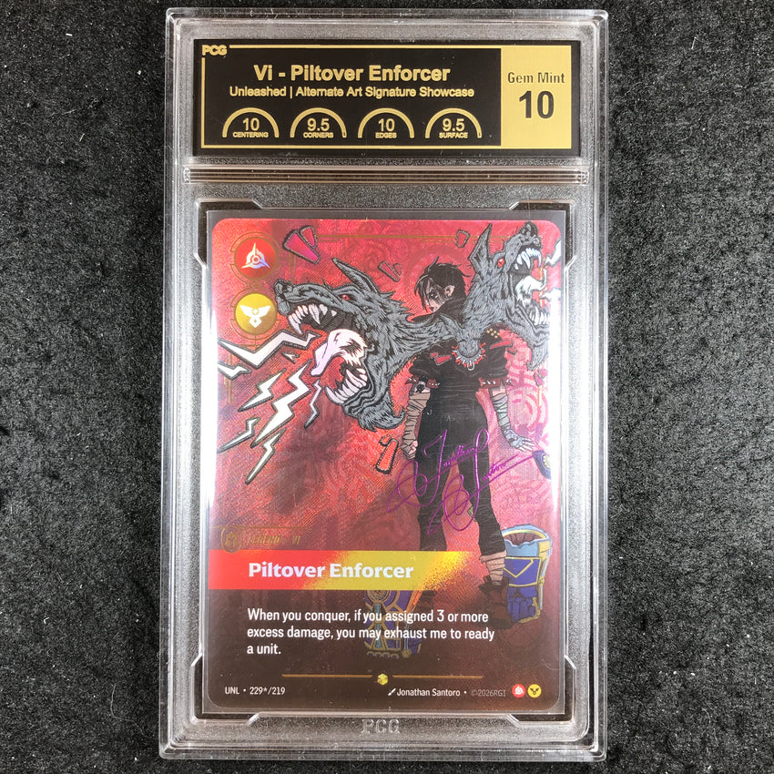 PCG 10 Vi - Piltover Enforcer - 229*/219 - Signature Alternate Unleashed 248-Cherry Collectables