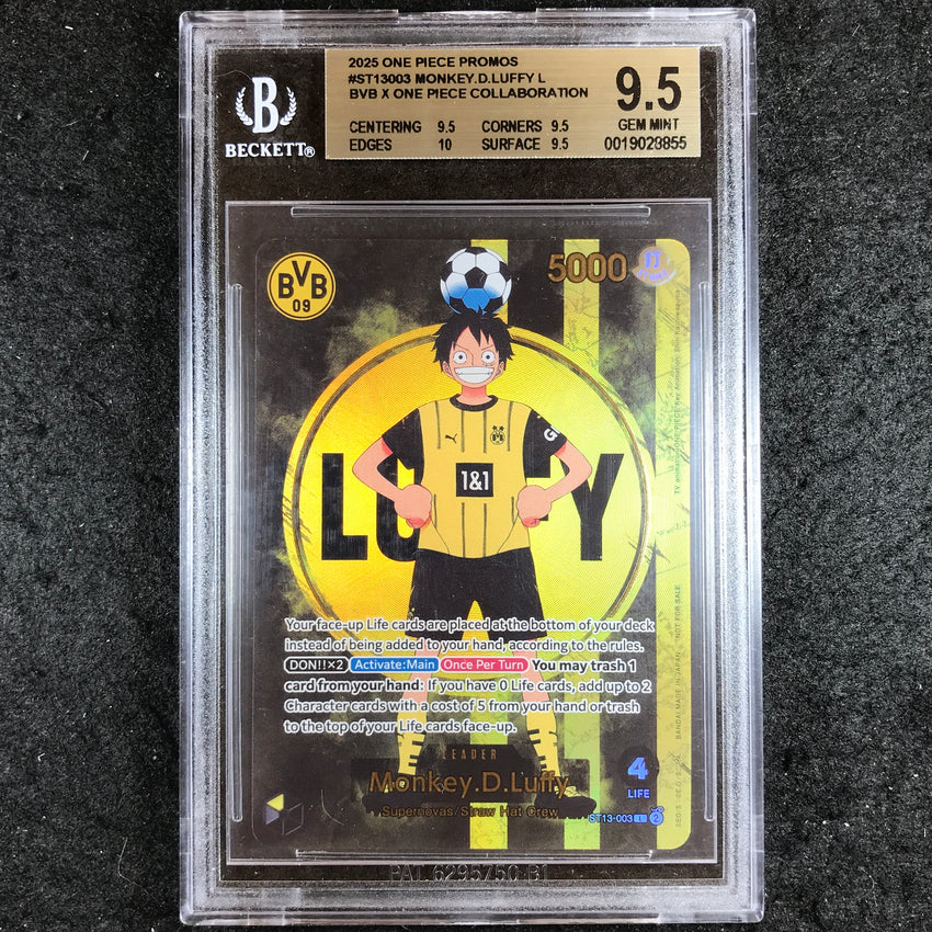 BGS 9.5 Monkey.D.Luffy ST13-003 - BVB X One Piece Collaboration Promo 855-Cherry Collectables