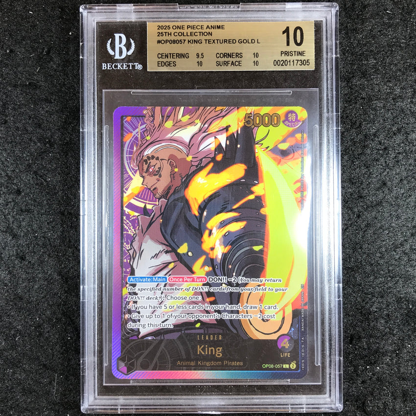 BGS 10 King - OP08-057 - EB02 Gold Textured Anime 25th Collection 305-Cherry Collectables