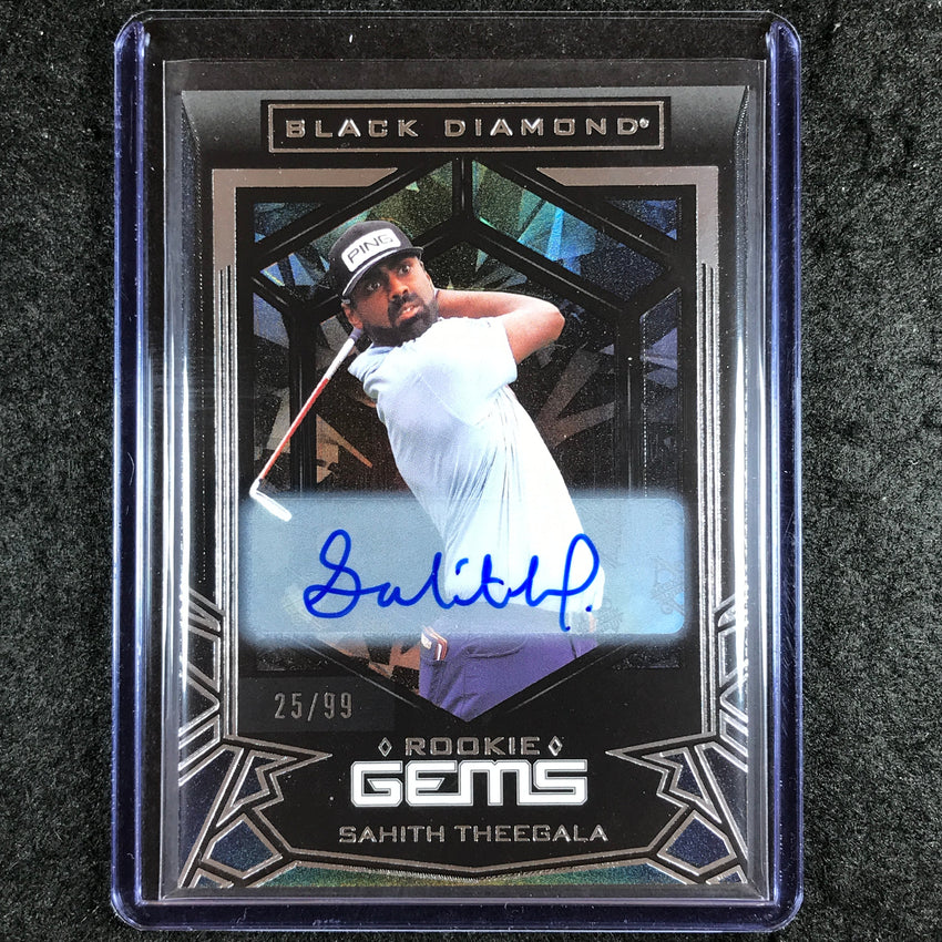 2024 Portfolio Golf SAHITH THEEGALA Diamond Rookie Gems Pure Black Auto 25/99