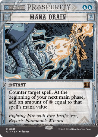SHOWCASE Mana Drain - #011 - Mythic - Outlaws of Thunder Junction: Breaking News
