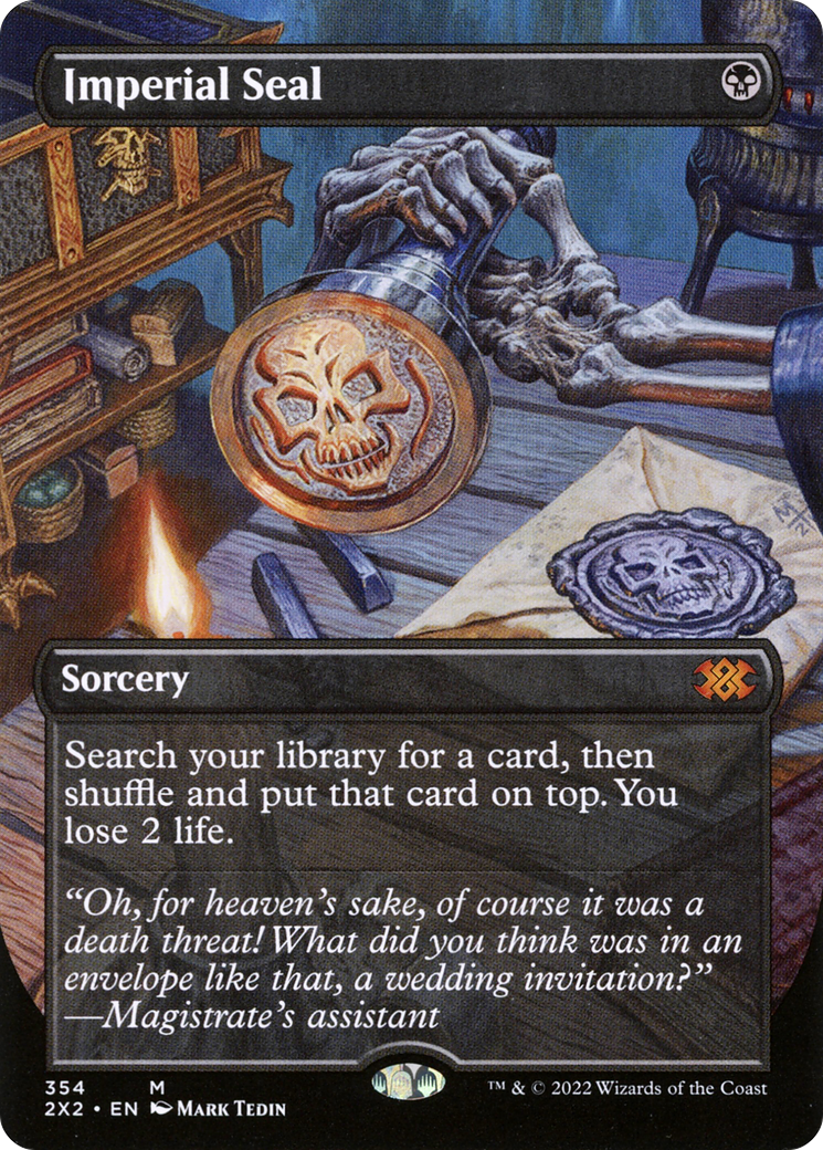[ BL ] [FOIL] Imperial Seal (Borderless) #354 - MYTHIC 2X2 - Double Masters 2022
