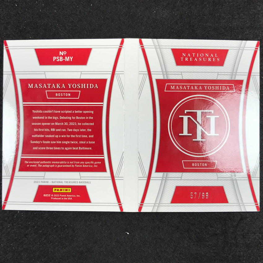 2023 National Treasures Masataka Yoshida Jumbo Material Auto Booklet 57/99