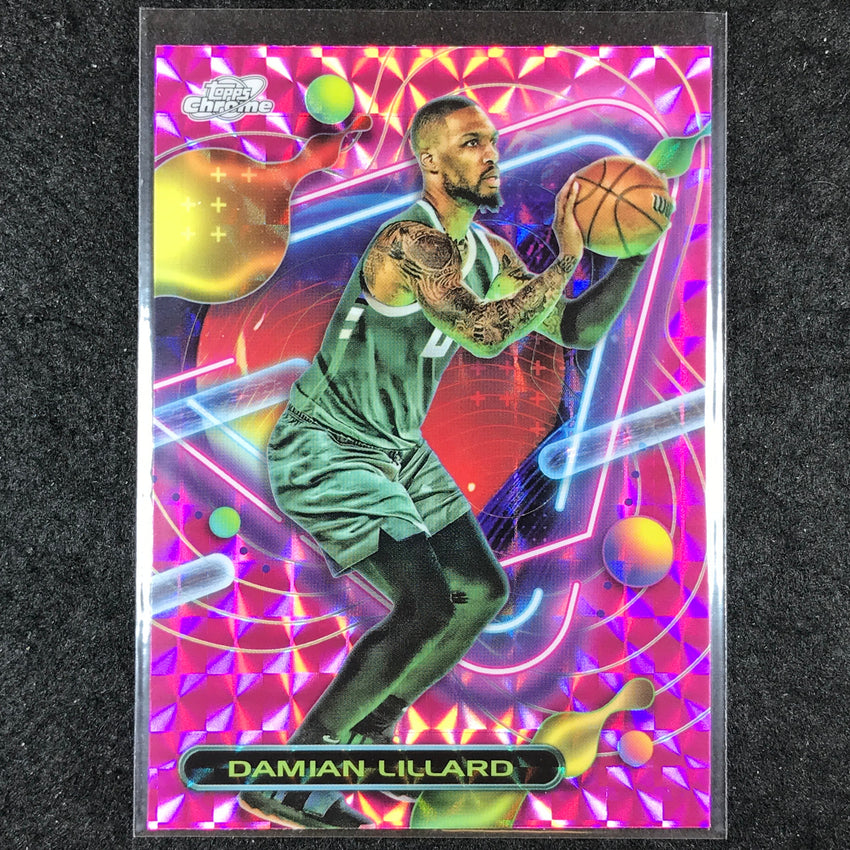 2023-24 Topps Cosmic Chrome DAMIAN LILLARD Base Pink Galaxy #41