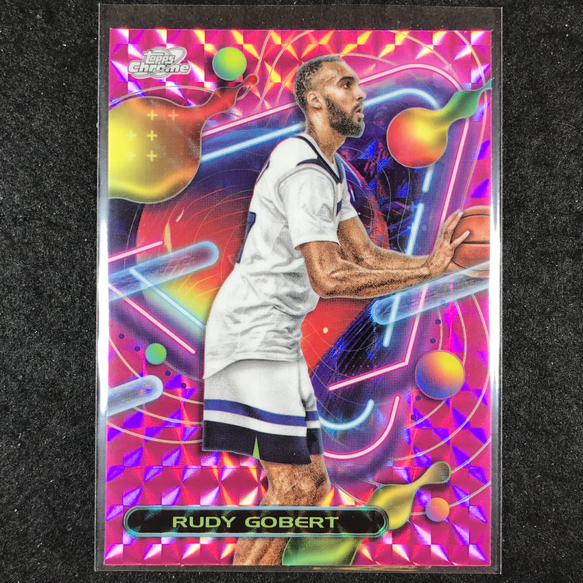 2023-24 Topps Cosmic Chrome RUDY GOBERT Base Pink Galaxy #75