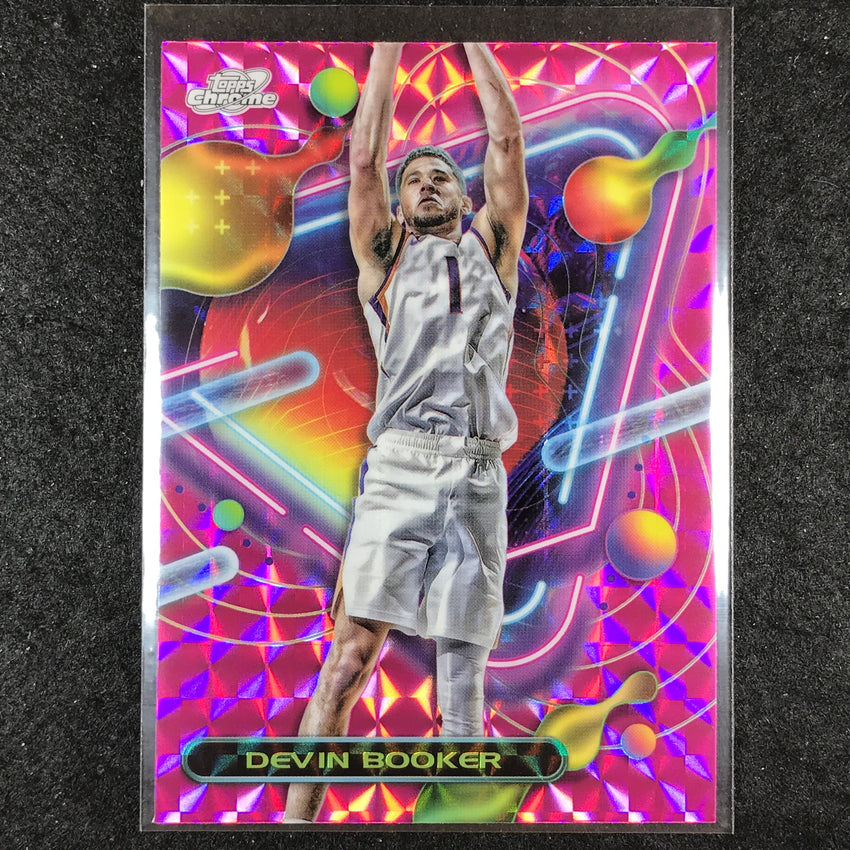 2023-24 Topps Cosmic Chrome DEVIN BOOKER Base Pink Galaxy #100