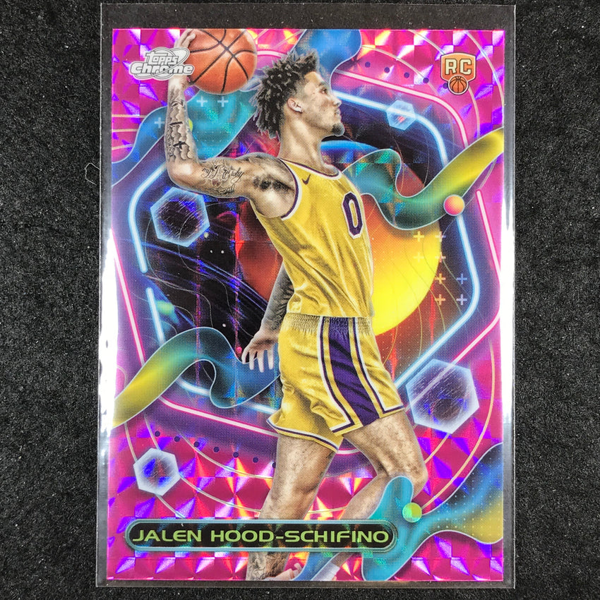 2023-24 Topps Cosmic Chrome JALEN HOOD-SCHIFINO Rookie Base Pink Galaxy #165