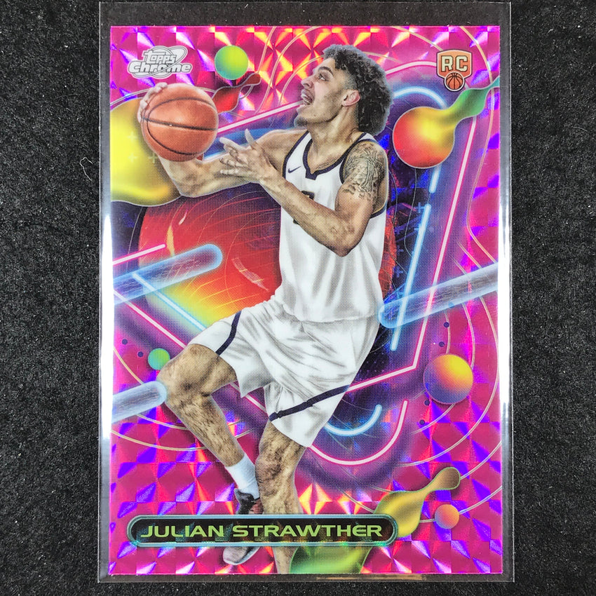 2023-24 Topps Cosmic Chrome JULIAN STRAWTHER Rookie Base Pink Galaxy #176