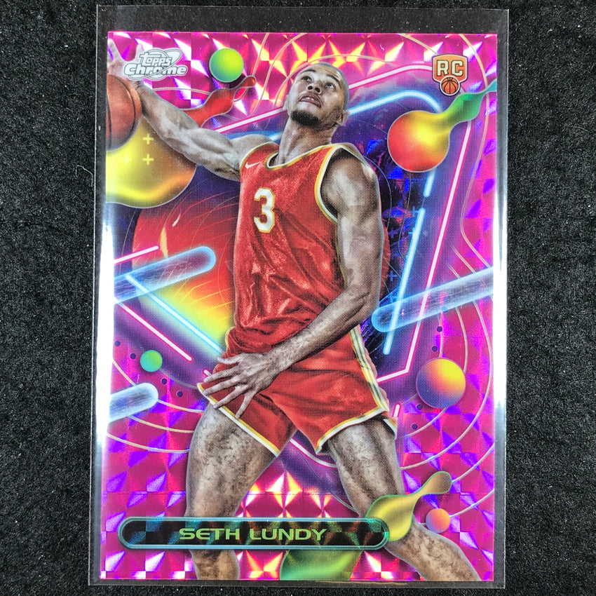 2023-24 Topps Cosmic Chrome SETH LUNDY Rookie Base Pink Galaxy #191