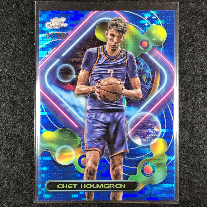 2023-24 Topps Cosmic Chrome CHET HOLMGREN Base Blue Moon 8/99 #86
