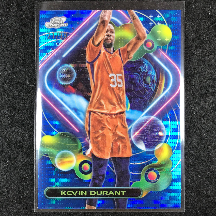 2023-24 Topps Cosmic Chrome KEVIN DURANT Base Blue Moon 21/99 #101