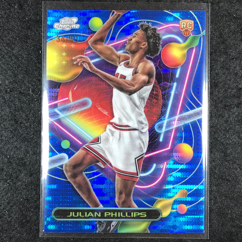 2023-24 Topps Cosmic Chrome JULIAN PHILLIPS Rookie Base Blue Moon 34/99 #182