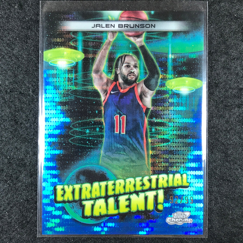 2023-24 Topps Cosmic Chrome JALEN BRUNSON Extraterrestrial Talent Blue 92/99 #1