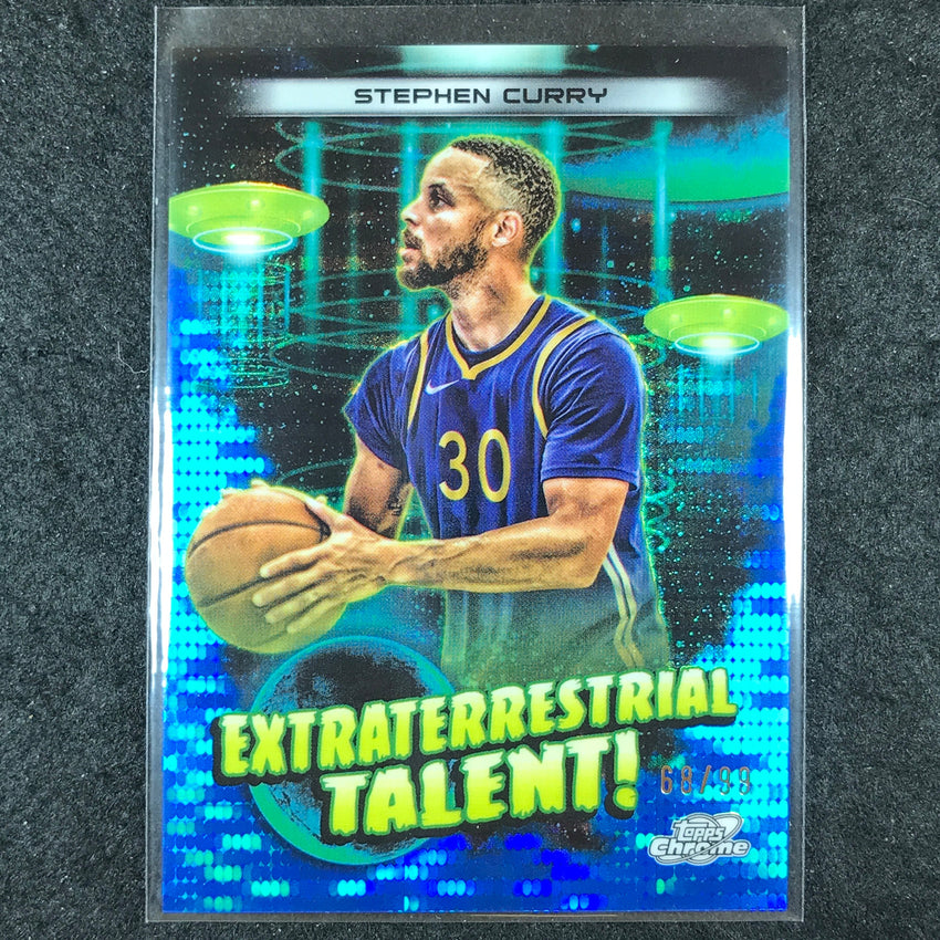 2023-24 Topps Cosmic Chrome STEPHEN CURRY Extraterrestrial Talent Blue 68/99 #13