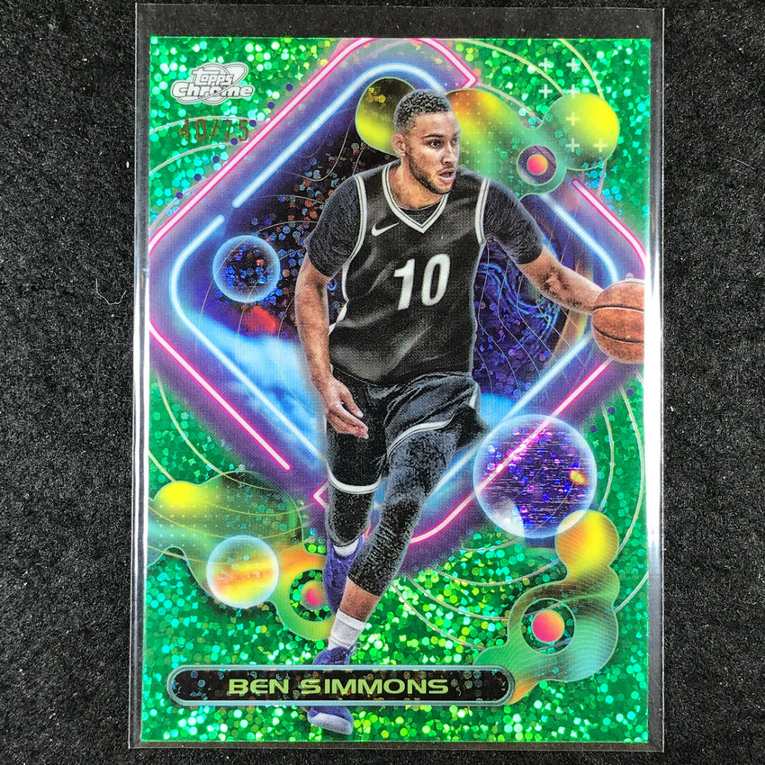 2023-24 Topps Cosmic Chrome BEN SIMMONS Green Space Dust 40/75 #12
