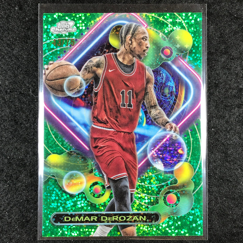 2023-24 Topps Cosmic Chrome DEMAR DEROZAN Green Space Dust 43/75 #21