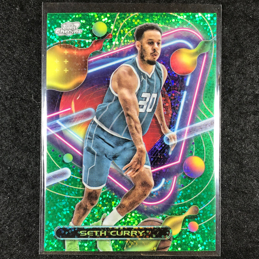 2023-24 Topps Cosmic Chrome SETH CURRY Green Space Dust 45/75 #34