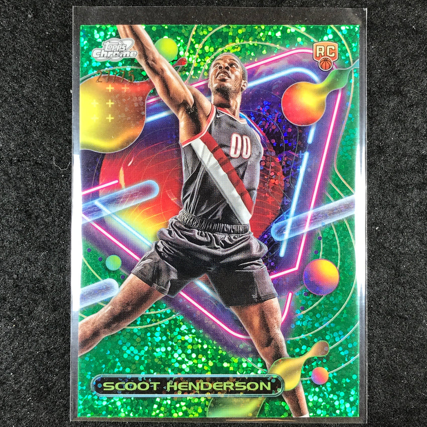 2023-24 Topps Cosmic Chrome SCOOT HENDERSON Rookie Green Space Dust 27/75 #153