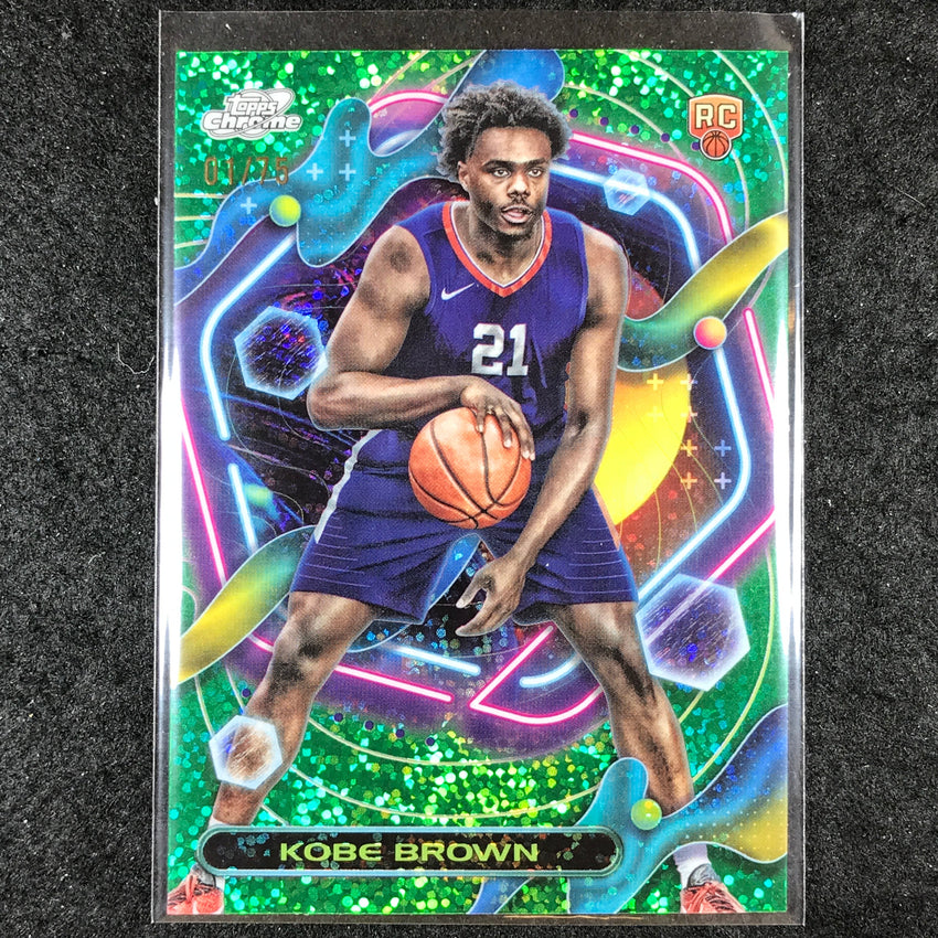 2023-24 Topps Cosmic Chrome KOBE BROWN Rookie Green Space Dust 1/75 #177