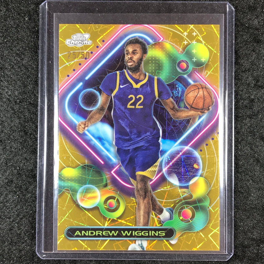 2023-24 Topps Cosmic Chrome ANDREW WIGGINS Base Gold Interstellar 25/50 #124