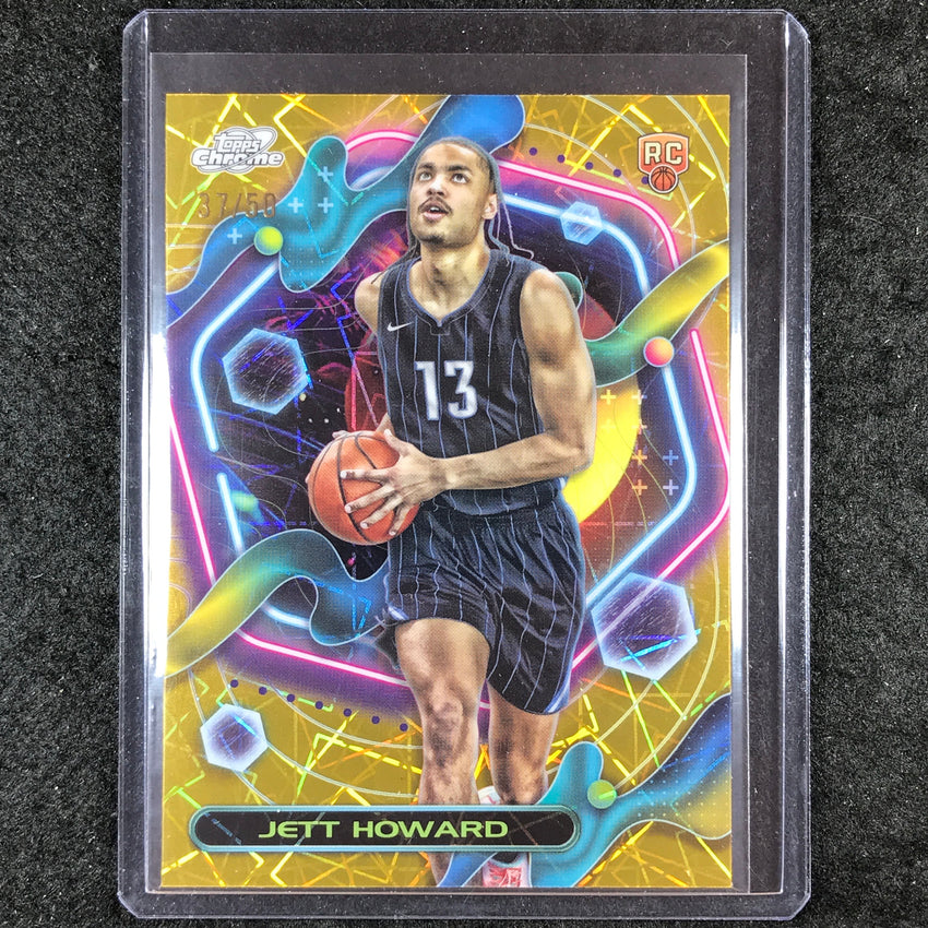 2023-24 Topps Cosmic Chrome JETT HOWARD Rookie Base Gold Interstellar 37/50 #160