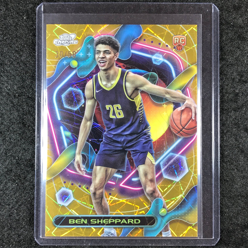 2023-24 Topps Cosmic Chrome BEN SHEPPARD Rookie Base Gold Interstellar 30/50