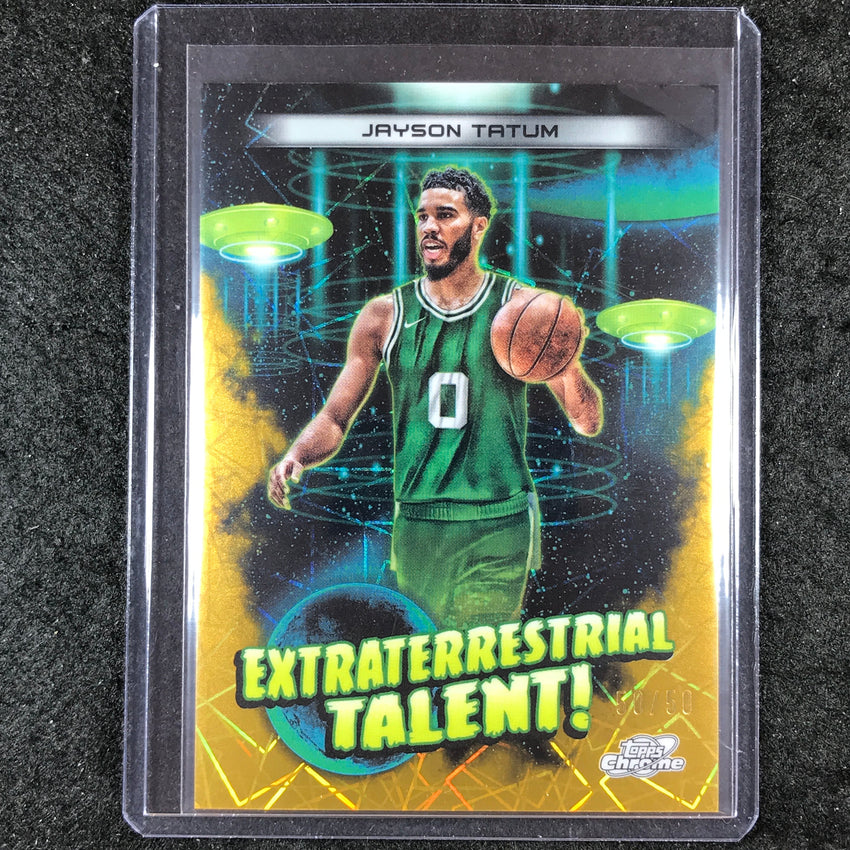 2023-24 Topps Cosmic Chrome JAYSON TATUM Extraterrestrial Talent Gold 50/50 #5