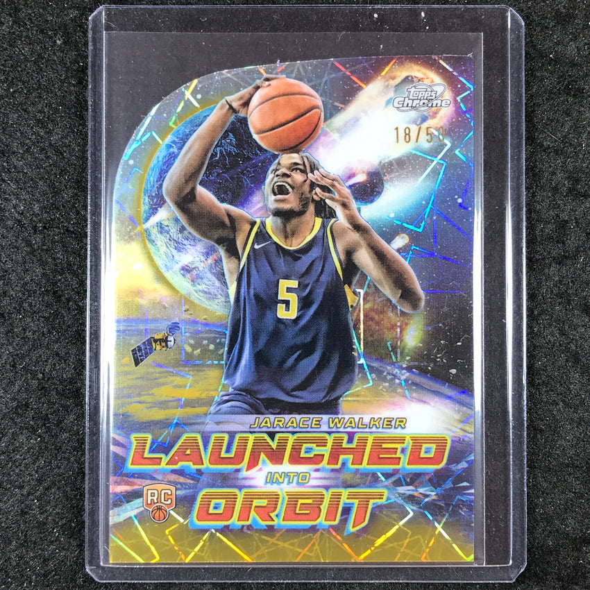 2023-24 Topps Cosmic Chrome JARACE WALKER Launched Into Orbit Rookie Gold 18/50
