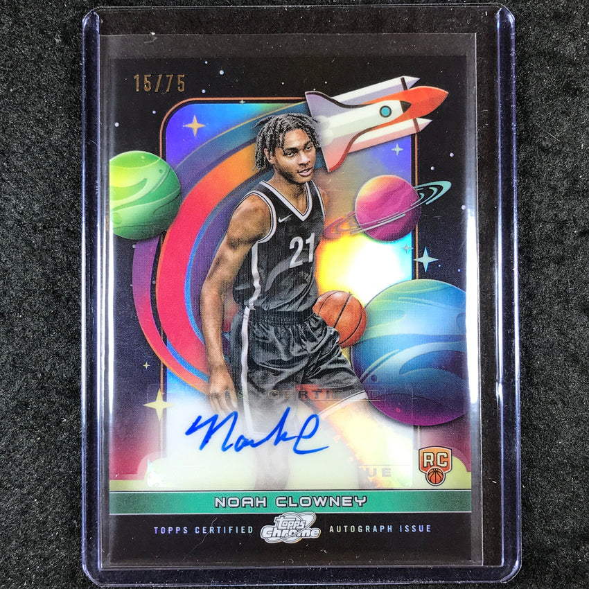 2023-24 Topps Cosmic Chrome NOAH CLOWNEY First Flight Signatures Auto 15/75