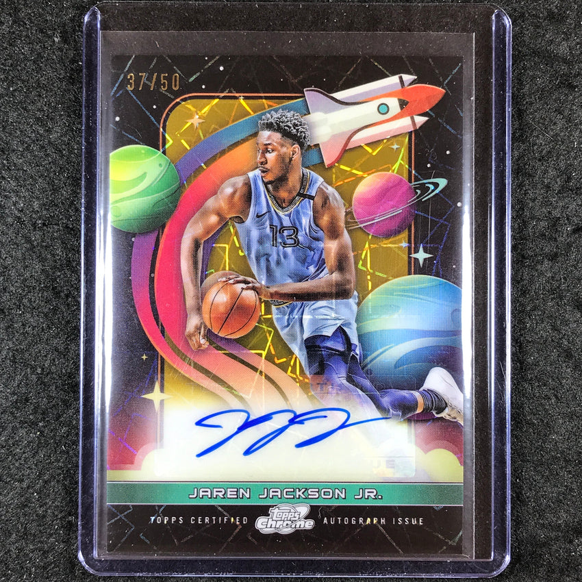 2023-24 Topps Cosmic Chrome JAREN JACKSON JR. First Flight Auto Gold 37/50