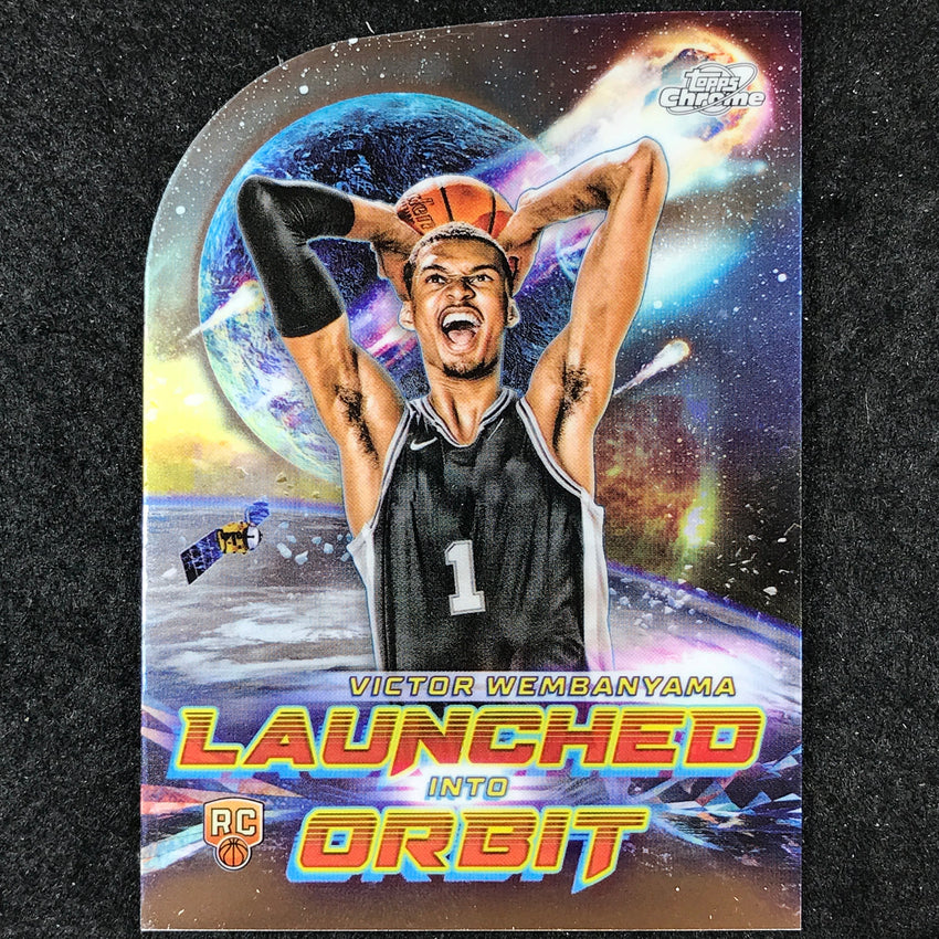 2023-24 Topps Cosmic Chrome VICTOR WEMBANYAMA Launched Into Orbit Rookie Base #1