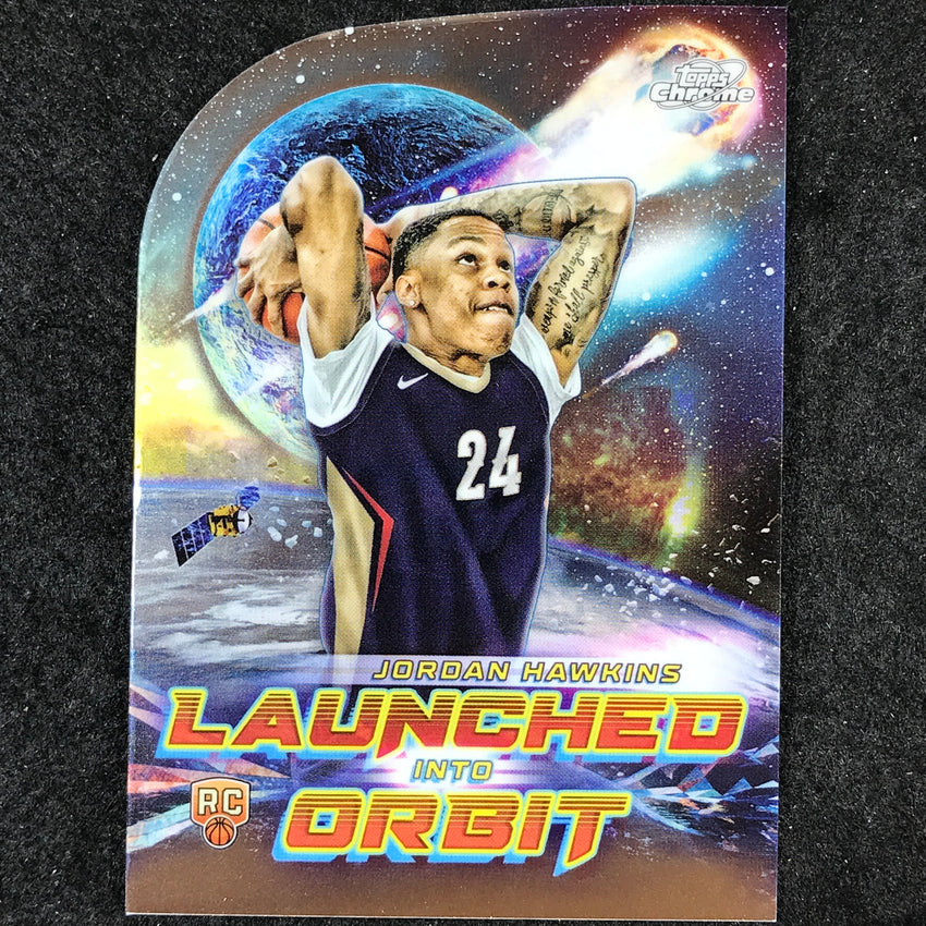 2023-24 Topps Cosmic Chrome JORDAN HAWKINS Launched Into Orbit Rookie Base #8
