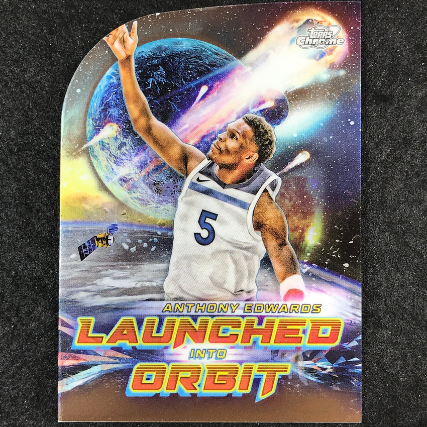 2023-24 Topps Cosmic Chrome ANTHONY EDWARDS Launched Into Orbit Base #14