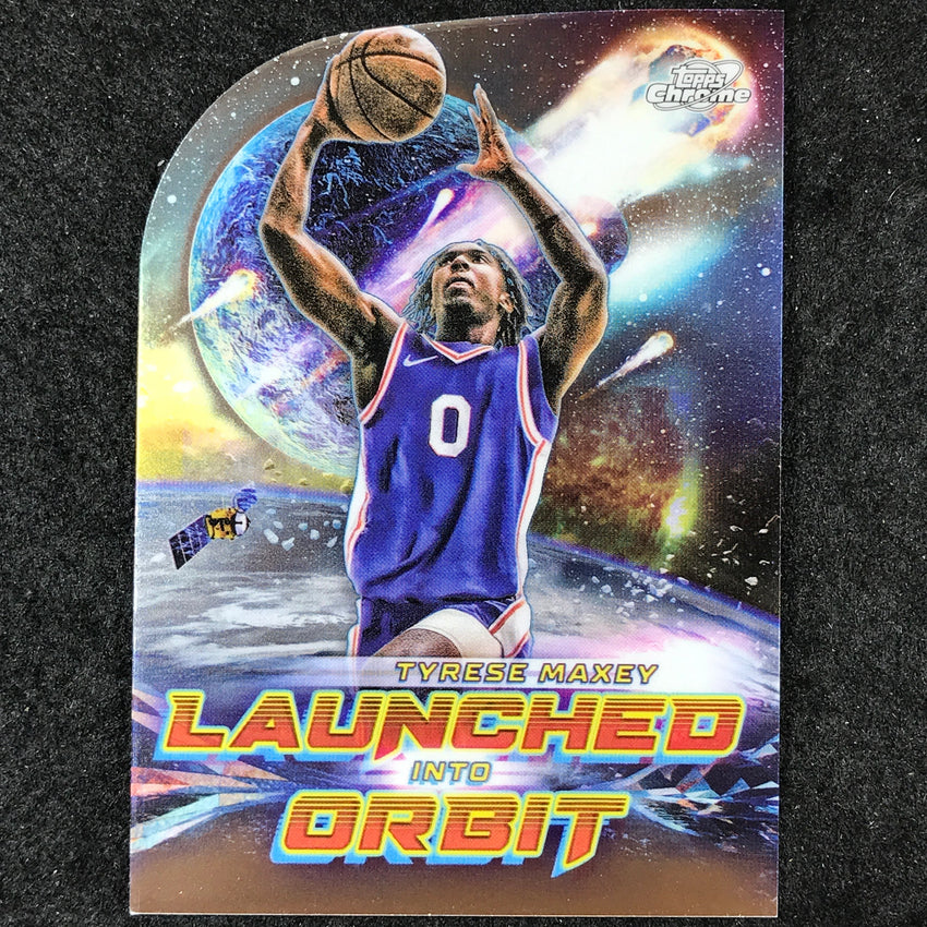 2023-24 Topps Cosmic Chrome TYRESE MAXEY Launched Into Orbit Base #16