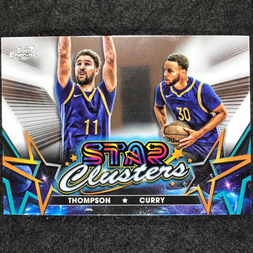 2023-24 Topps Cosmic Chrome KLAY THOMPSON STEPHEN CURRY Star Clusters Base #3