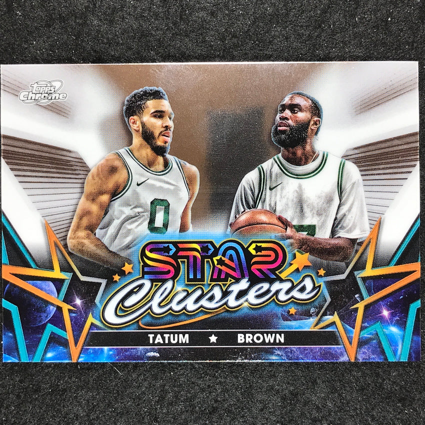 2023-24 Topps Cosmic Chrome JAYSON TATUM JAYLEN BROWN Star Clusters Base #9
