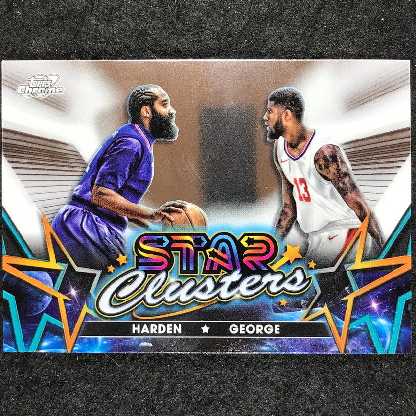2023-24 Topps Cosmic Chrome PAUL GEORGE JAMES HARDEN Star Clusters Base #10