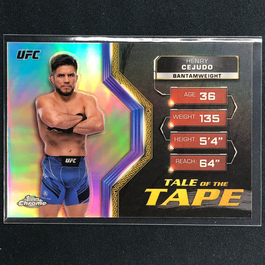 2024 Topps Chrome UFC Henry Cejudo Tale Of The Tape Refractor #6