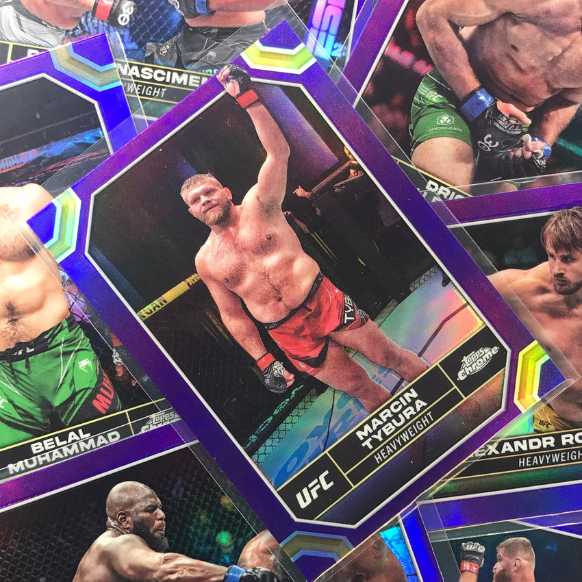2024 Topps Chrome UFC Alexandr Romanov Base Purple Refractor #9