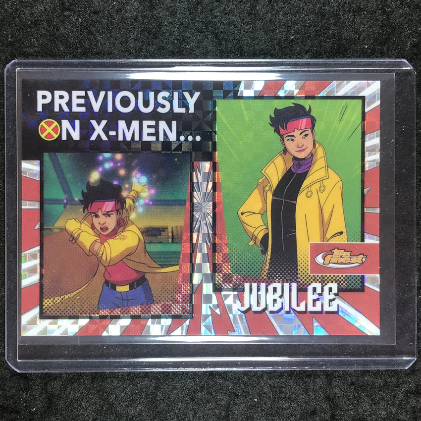 2025 Topps Finest X-Men '97 JUBILEE Previously On X-Men X-Fractor 50/97 #4