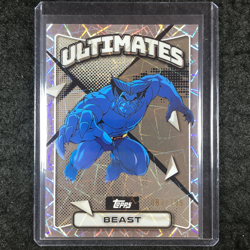 2025 Topps Finest X-Men '97 BEAST Ultimates Uncommon Laser 83/199 #58