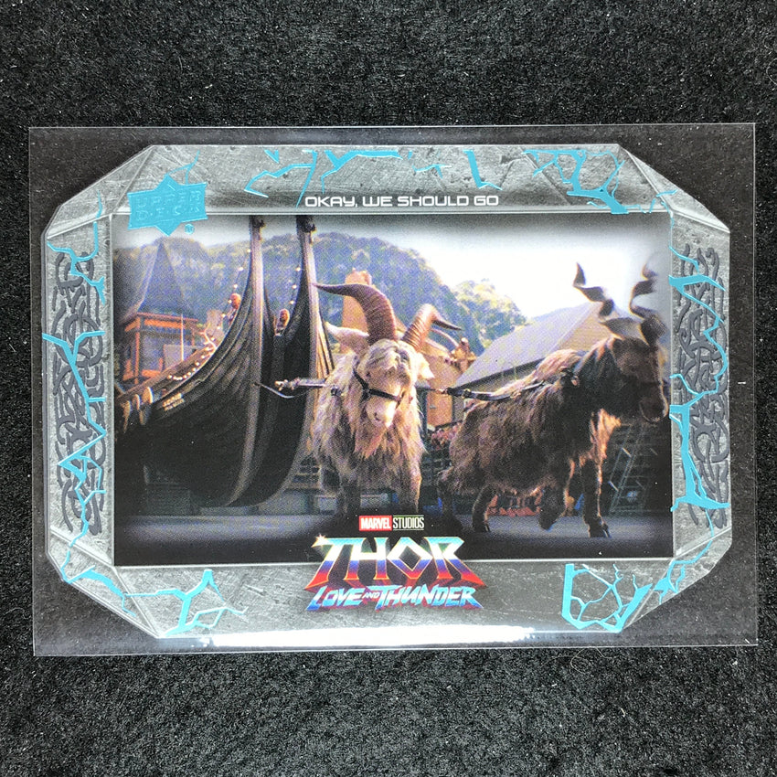 2023 Thor Love and Thunder OKAY, WE SHOULD GO Base Hammer Die-Cut /299 #36