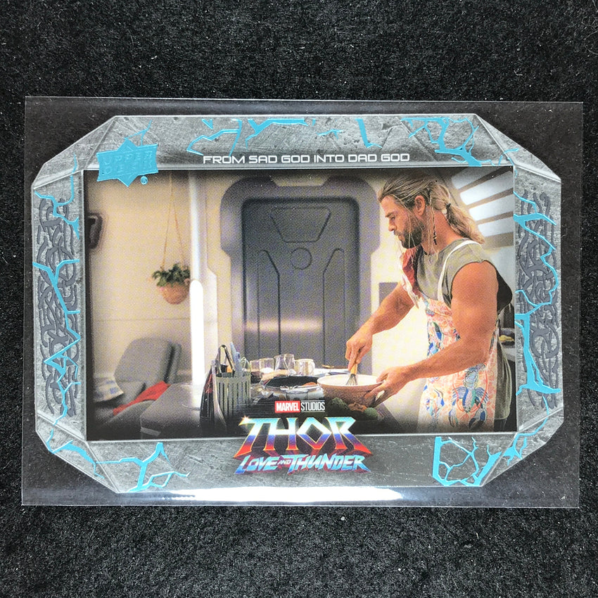 2023 Thor Love and Thunder FROM SAD GOD INTO DAD GOD Hammer Die-Cut /299 #78