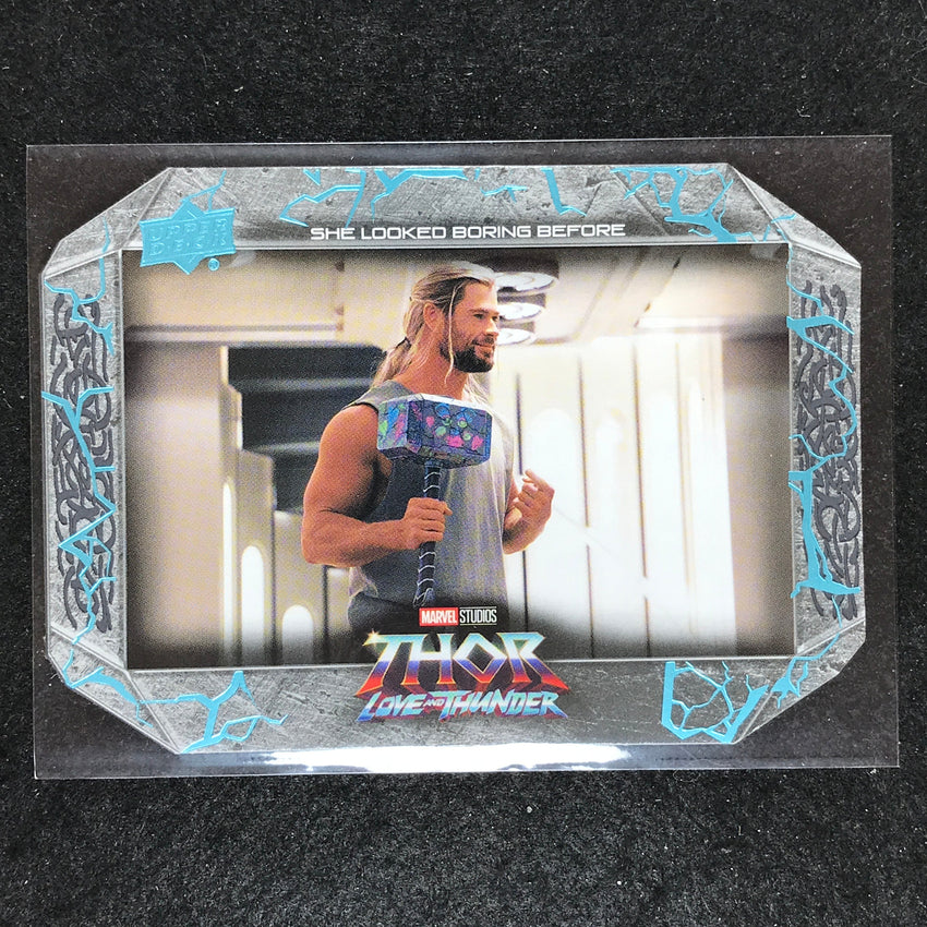 2023 Thor Love and Thunder SHE LOOKED BORING BEFORE Base Hammer Die-Cut /299 #79
