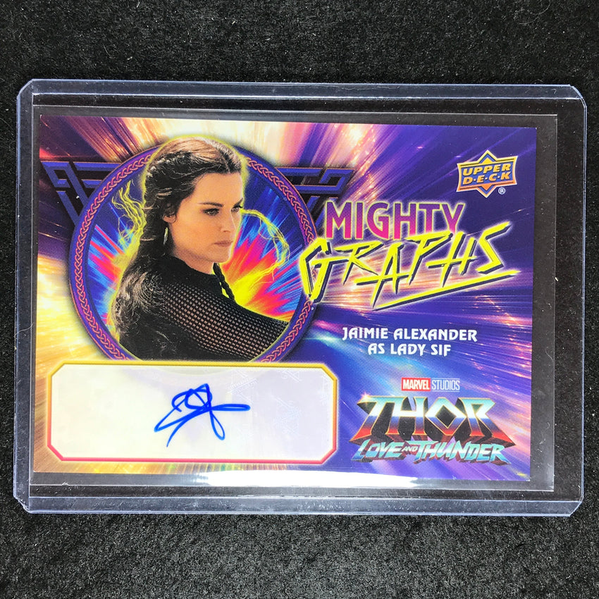 2023 Thor Love and Thunder ALEXANDER LADY SIF Mighty Graphs Horizontal Auto #JA