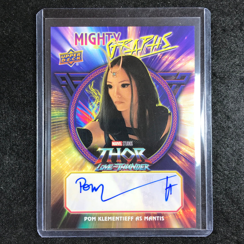 2023 Thor Love and Thunder POM KLEMENTIEFF AS MANTIS Mighty Graphs Auto No. PK