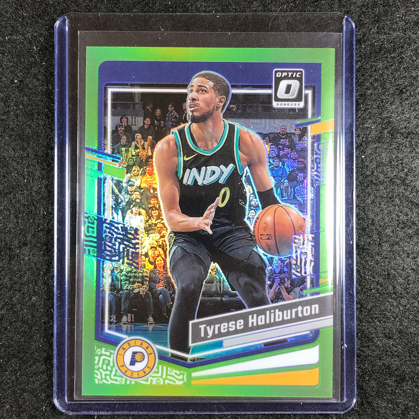 2023-24 Donruss Optic TYRESE HALIBURTON Base Lime Green 74/149 #27